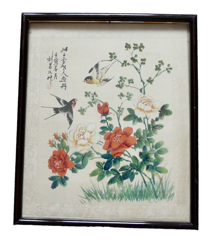 Peinture sur soie japonaise - peinture,