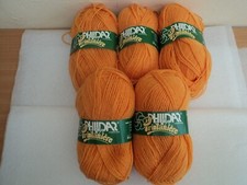 lot de 5 pelotes de laine PHILDAR PRINTANIERE couleur Orange