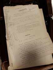 Document ancien vintage arrêté préfectoral Marseille années 1930-1940 archives B
