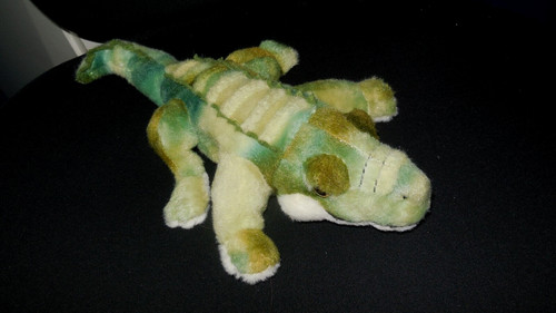 Doudou peluche crocodile vert - peluche,