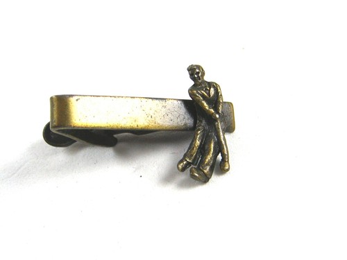 1940 1960 golfer tie clasp - 1960's,