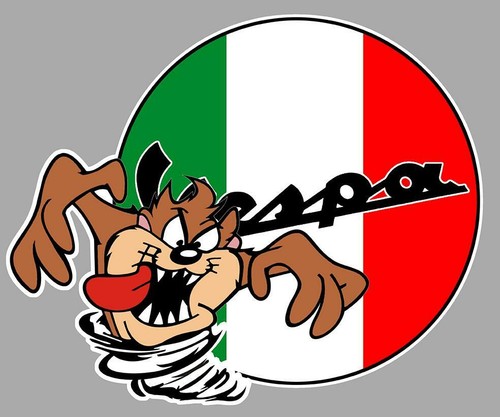Vespa left taz - vespa, sticker