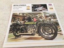 Carte moto Royal Enfield 700 3 cylindres 2 temps 1918 collection Atlas UK