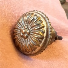 French Drawer Pull Antique brass Gold Sunflower Dresser knob Round 1¼” A++ Heavy