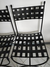 Magnifique 4 Chaises en fer forgé noir pour 100€