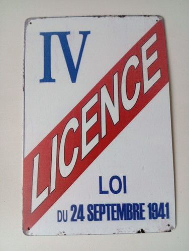 Plaque metal vintage - metal,