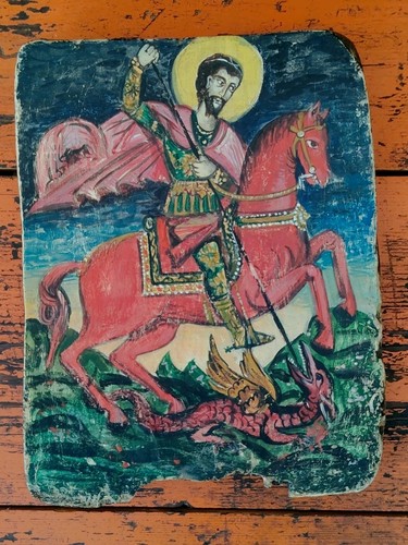 Ancienne icône sur table