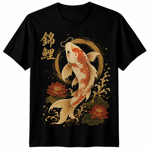 Koi carp japanese - koi, calligraphy
