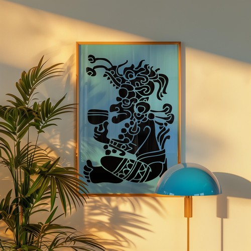 Mayan deity wall art ethnic - deity,