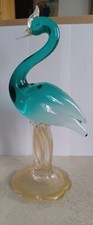 Oiseau en Verre De Murano bleu