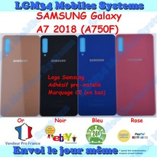 VITRE ARRIERE SAMSUNG A7 2018 (A750F) AVEC ADHESIF + LOGO + MARQUAGE CE