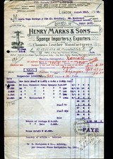 LONDON (U.K.) USINE d'EPONGE en peau chamois "Henry MARKS" illustrée PHARE 1912