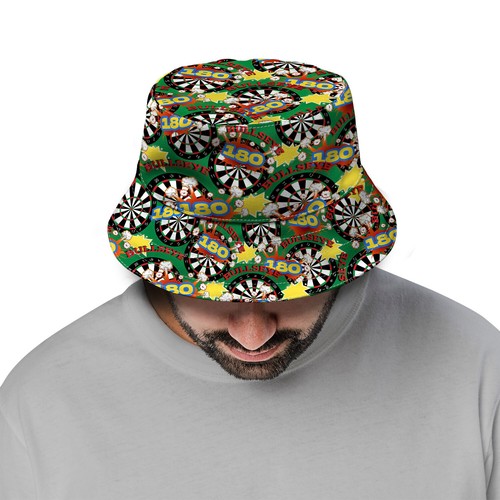Chapeau seau design bullseye - chapeau,
