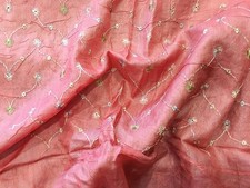 Saree En Soie Pure Tussar 100% Soie Tissu Indien Vintage Recyclé TSS3132