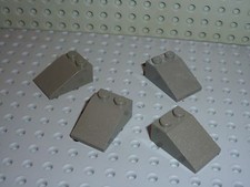 4 x LEGO Olddkgray slope brick