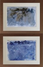 LOT 2 aquarelles abstraites