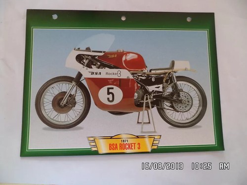 Carte fiche moto - carte, bsa