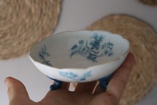 PORCELAINE PETIT ÉGOUTTOIR A FRUITS  LIMOGES GIRAUD BELLE ÉPOQUE , FLEURS BLEUES