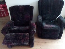 2 fauteuils ralax electrique en velours