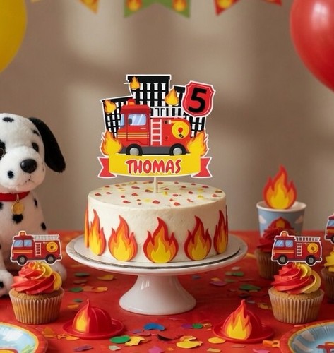 Cake topper pompiers - cake,