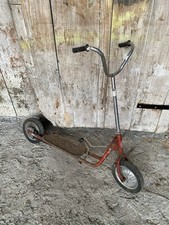 Trottinette À Pédale Collection Ancienne JUDEZ Metal Rouge Enfant Vintage #C315