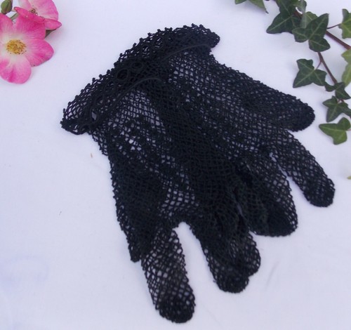 Ancien gants dentelle noir - ancien, en