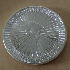 Australia 1$ Kangaroo 2018 Perth silver 99.9% 1 oz silver coin in a zip (argent)