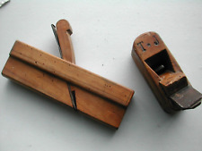 Lot 2 Rabots Anciens Tonnelier & à Moulure Outils du Début XXème Collection Rare