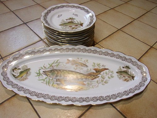 Service poisson vintage 12 - poisson,