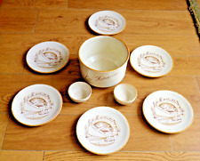 Service à raclette St Clément. Grand plat patatière avec 6 assiettes et 2 pots