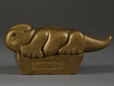 ANCIENNE SCULPTURE EN BRONZE DORÉ signée de MICHEL ZACHARIOU pour PIERON