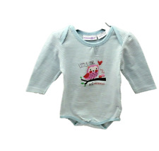 BabiesRus body manche longue blanc rayé bleu motif hibou bébé fille 3 mois