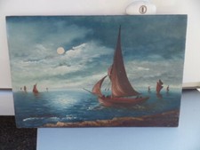 Huile sur contre-plaqué