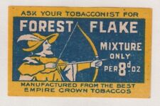 Ancienne   étiquette  Allumettes Belgique BN149665 Tir à l'Arc Flèche