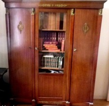 Bibliothèque vitrine palissandre début XXe Retour D’ Egypte Style Empire