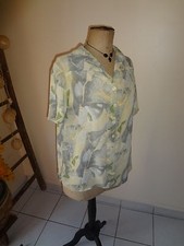 CHEMISIER XL 44 46 HAUT TUNIQUE CHEMISE BLOUSE CHIC TOP CHEMISE ROBE FLUIDE GILE