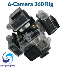 SimplifyVR Ultra360 360 rig w/ Waterproof Housings for GoPro Hero4 Hero 3+ 4