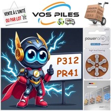 Piles Auditives P312 MARRON VARTA PR41 DA312 AC312 ZA312 312AE 312DS A312 PR312