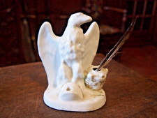 ENCRIER EN PORCELAINE   representant l'Aigle impériale