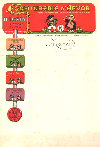 Menu vierge confiturerie - menu,