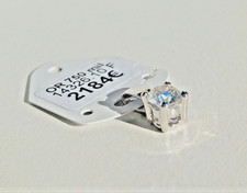 Pendentif neuf diamant solitaire 0,35 Carat or blanc 18 carats Joaillerie femme