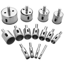 Foret de Diamant, 15 Pièces Scie Cloches Outils Set,Scie Diamantée pour Verre