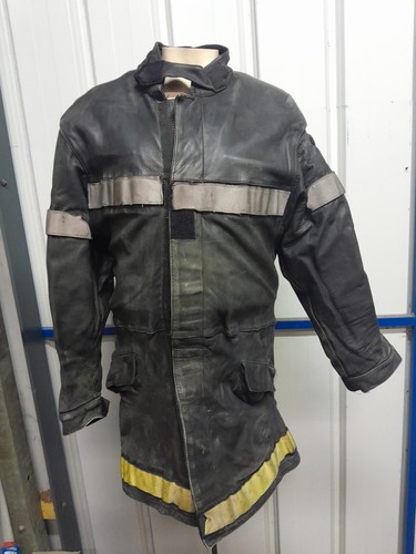 Veste cuir pompier - cuir,