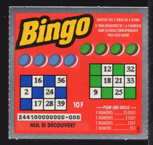 Grattage fdj bingo - 24410,