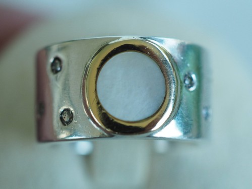 Bague bandeau vintage argent - bague,