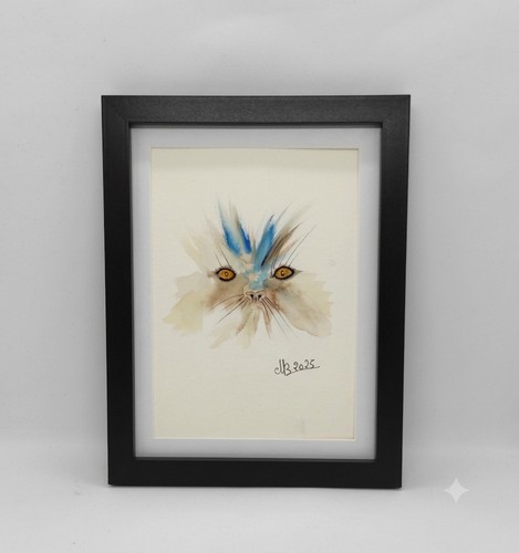 Dessin chat féerique yeux - chat,