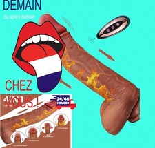 Gode réaliste télescopique rotation vibration Va Vient point G prostate ventouse