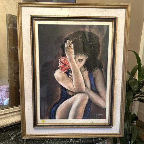 Tableau dessin ancien signée - tableau,