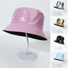 Chapeau seau homme et femme cuir PU casquette de pêcheur extérieur imperméable bonnet soleil