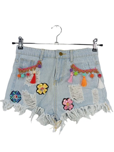 Red queen short jean - red,